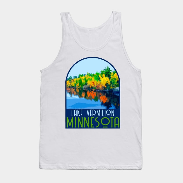 Lake Vermilion Minnesota Decal Tank Top by zsonn